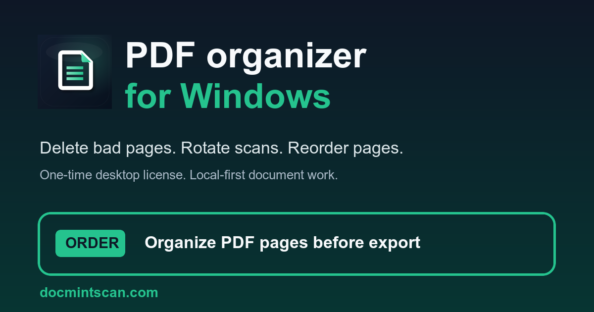 Organize PDF pages on Windows